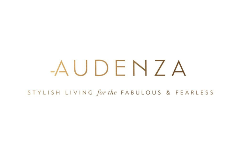 Audenza Logo for Audenza, featuring the tagline "Stylish living for the fabulous & fearless."