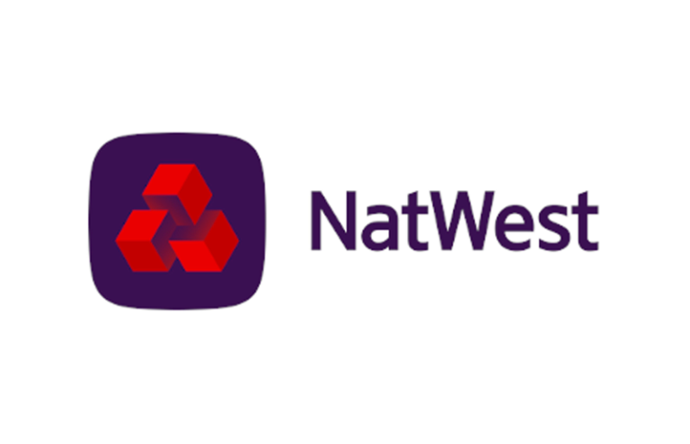 NatWest NatWest logo featuring a purple square with three red diamonds and the text "NatWest".