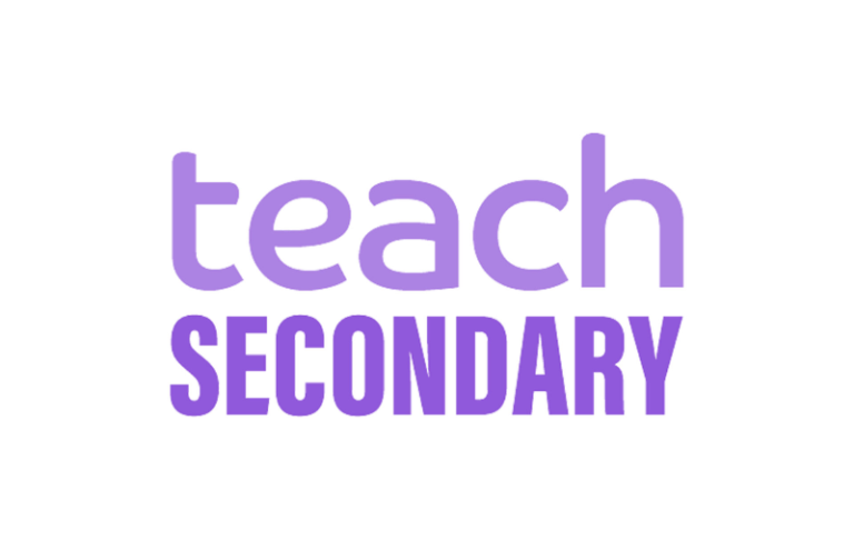 Teach Secondary Text logo with "teach" in light purple and "SECONDARY" in darker purple.